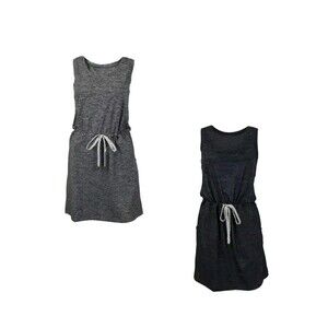 Member's Mark Women Tank Favorite Soft Pullover Mini Dress Black Camo Elastic XL